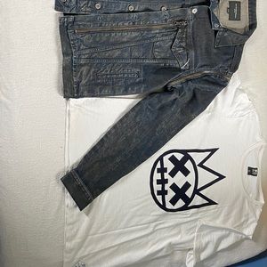 Cult Of Individuality 4 piece denim jean set